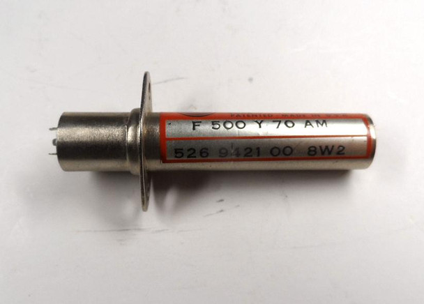 NOS Collins F-500-Y-70 Mechanical Filter P/N 526-9421-00. 500 kHz center, 7 kHz @ 6 dB (19 kHz @ 60 dB) wide AM bandpass filter for Collins 51S-1 general coverage receiver. Excellent shape factor, steep skirts, stable Collins quality. Ideal original replacement or upgrade for superior AM performance. Rare New Old Stock. Fast shipping