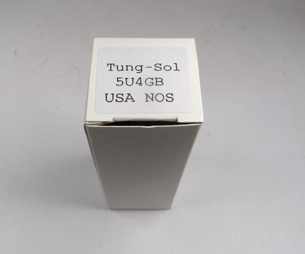 Vintage NOS Tung-Sol 5U4GB rectifier tube with 322DDT3 base marking. Premium USA-made full-wave rectifier ideal for Collins 516F-2 low voltage B+ section. Black plate construction, excellent for vintage ham radio restoration, Collins S-Line, and tube audio equipment.