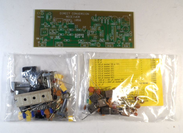 Unbuilt Ten-Tec Model 1056 T-Kit "Any Band" Direct Conversion SSB/CW Receiver module board with correct matching 1000-C enclosure and hardware pak. Classic HF ham radio kit for 160-10 meters. Excellent for QRP, homebrew projects. Rare vintage NOS – high sensitivity, varactor tuning, bandpass filter. Perfect collector or builder item.
