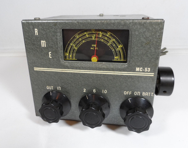 Discover the rare RME MC-53 2, 6, & 10 meter mobile receive converter for vintage automotive radios. This 1950s RME ham radio accessory converts VHF bands to 1550 kHz for standard AM car radios. Perfect for collectors, restoration projects, or classic mobile amateur radio setups. Heavy steel construction with band selector and tuning meter. Limited stock—ideal for RME enthusiasts and vintage radio historians.
