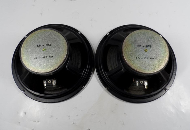 Pair of NOS (New Old Stock) 8-inch 4 ohm 60 watt speakers, model SP-813. Original Gateway Electronics tags. Excellent quality drivers ideal for DIY speaker builds, car audio, guitar cabinets, or home stereo projects. Classic surplus stock — rare to find