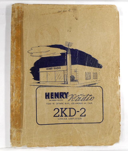 Original Henry 2KD-2 Linear Amplifier Operating and Service Manual. Genuine used vintage manual for the classic Henry Radio 2KD-2 2KW PEP HF linear amplifier. Includes operating instructions, schematics, alignment, and maintenance info. Ideal for restoration and operation. Clean, complete pages from Nationwide Radio & Eq Sales.