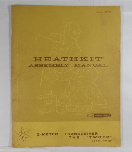 Original Heathkit HW-30 "Twoer" 2-Meter Transceiver Assembly Manual for sale. Used factory original manual for the classic Heathkit 2m AM lunchbox transceiver. Includes assembly instructions, schematics and parts lists. Ideal for vintage ham radio restoration. Ships from Nationwide Radio & Equipment.
