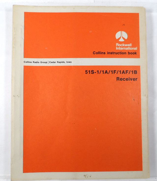 Collins 51S-1 / 1A/1F/1AF/1B Original Instruction  & Service Manual with Metal Clasp Binder September 15  1975