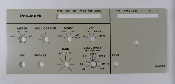 Rockwell Collins KWM-380 / HF-380 New Original Front Panel P/N 641-7114-001