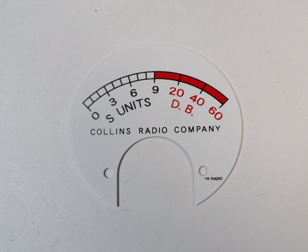 Collins 75A-4  Meter Face, NEW FR Radio Reproduction