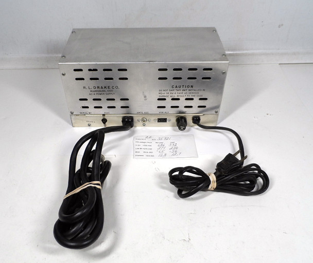 RL Drake AC-4 Power Supply in Excellent Working Condition with Voltage Test Data S/N 35921