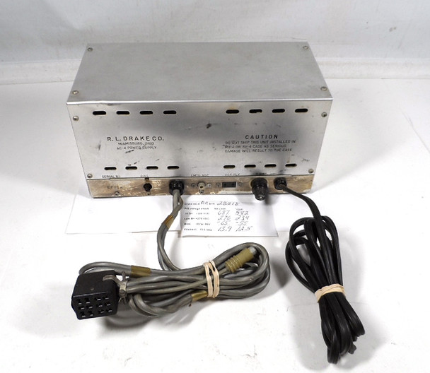 RL Drake AC-4 Power Supply in Excellent Working Condition with Voltage Test Data S/N 28218