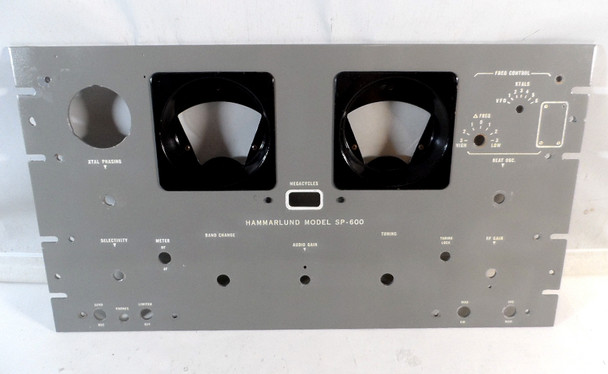 Hammarlund SP-600 Front Panel with Dial Escutcheons in Very Good Condition