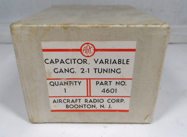 Aircraft Radio Corp 4601 Air Variable Capacitor 3, 174 pF Sections with 2:1 Drive New in Box