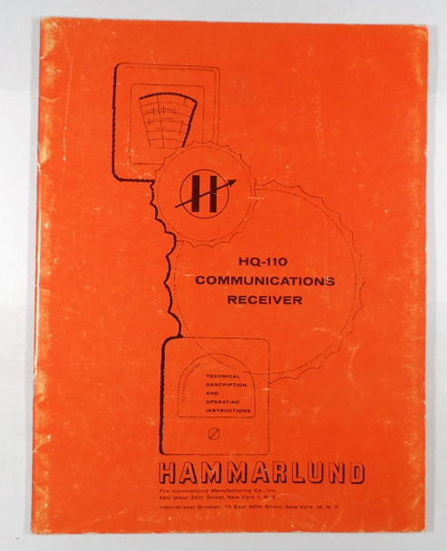 Hammarlund HQ-110 Receiver Original Instruction & Service Manual #4