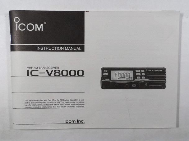 Icom IC-V8000 FM Transceiver Original Instruction Manual