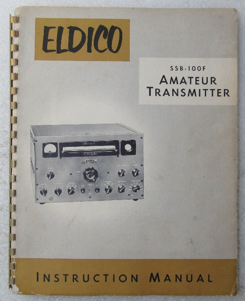 Eldico SSB-100F Instruction Manual Reproduction with Alignment section