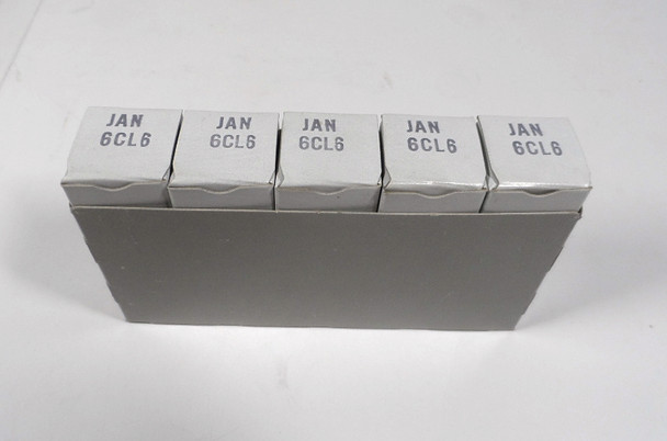 General Electric JAN 6CL6 New Old Stock Vacuum Tubes Sleeve of 5