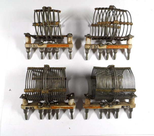 Barker & Williamson (B&W) BCL Coil Set of 4  BCL 10, BCL 20, BCL 40 & BCL 80 in Excellent Condition