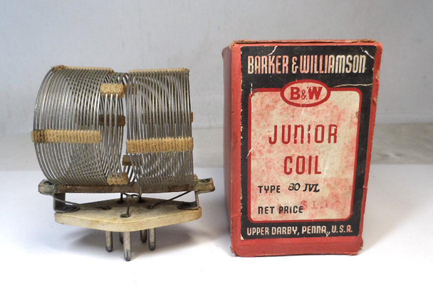 Barker & Williamson (B&W)  80 JVL, 80 Meter Plug in Band Coil Used in Box #1