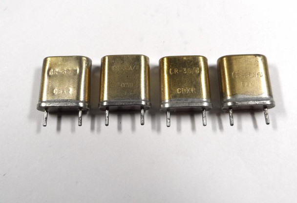 Crystal Set of (4) Removed from a Hammarlund SP-600 J-17 Optional Crystal Deck 11.5, 13, 14.5, and 15.5 MHz