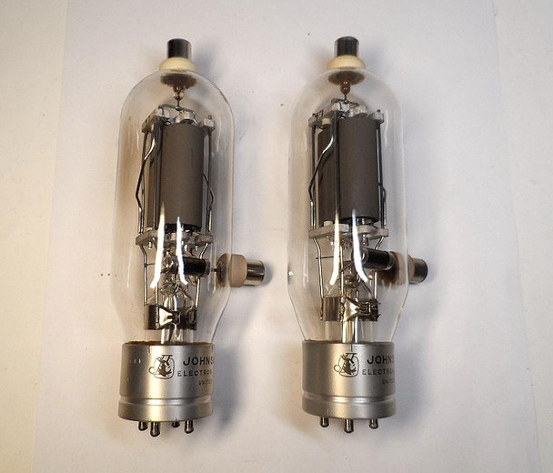EF Johnson Branded Pair of RCA 810 Vacuum Tubes, High Power Transmitting Triodes Used, Tested, in Excellent Condition