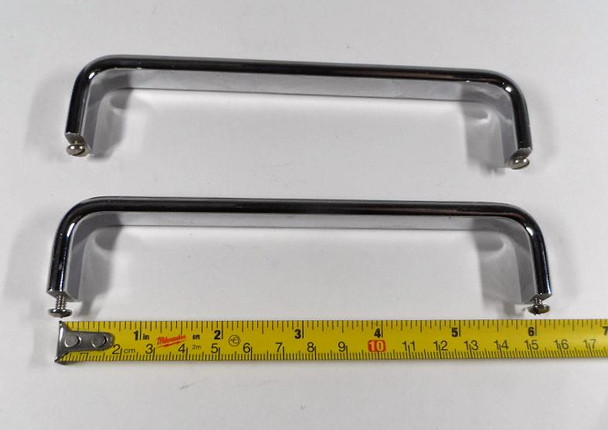 Rack Handles for Vintage Radio Gear Solid, Chrome Plated 6 Inches Long