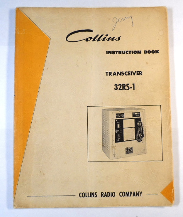 Collins 32RS-1 RARE Transceiver Original Instruction Manual with Metal ...