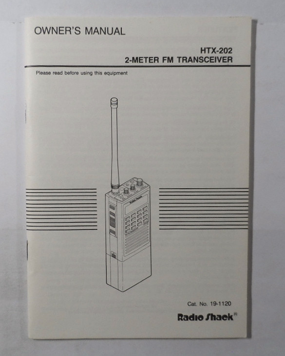 Radio Shack HTX202 Two Meter Transceiver Original Instruction Manual