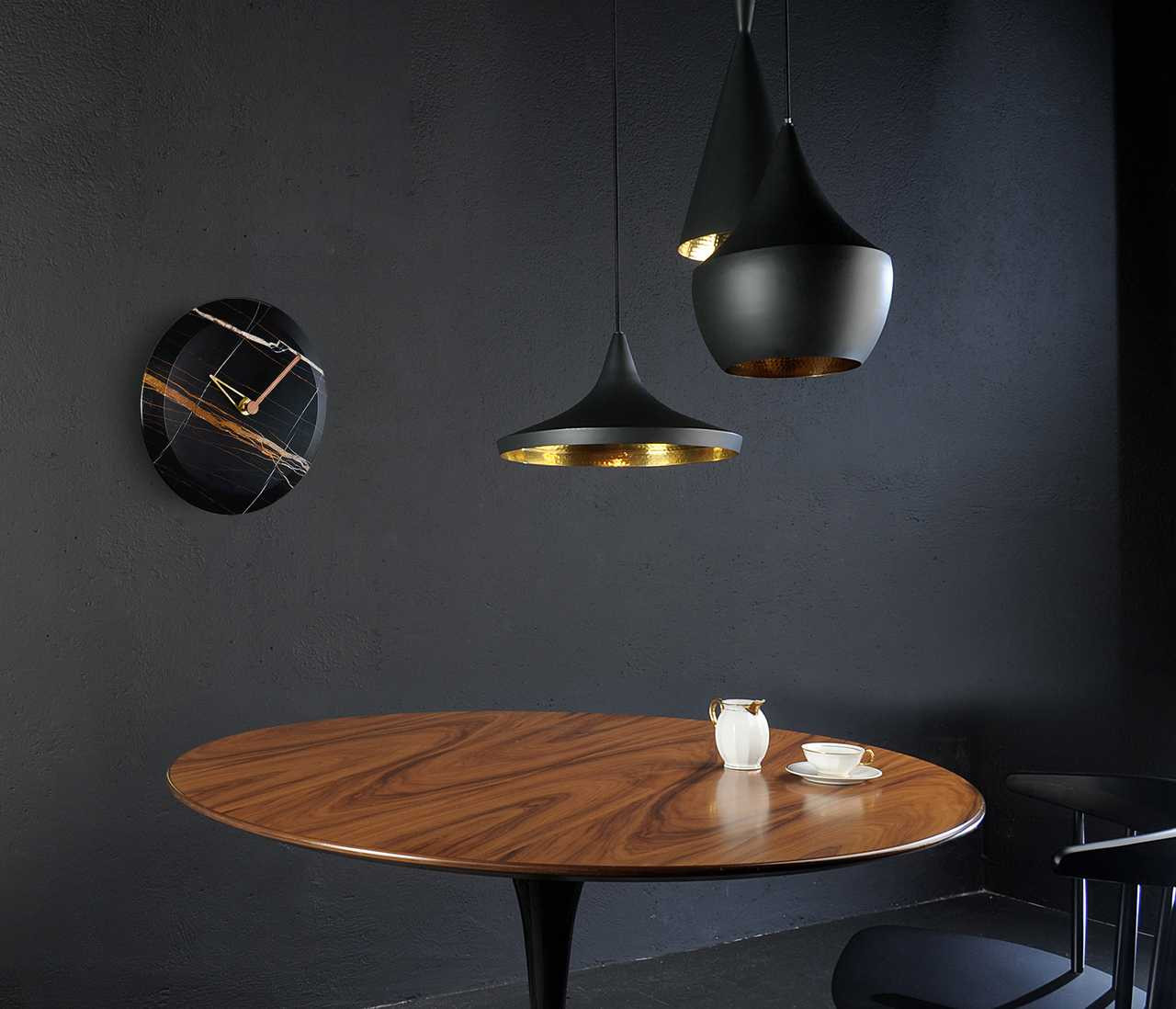 BARI CLOCK: Exquisite Marble Nakashi Wall Clock Design