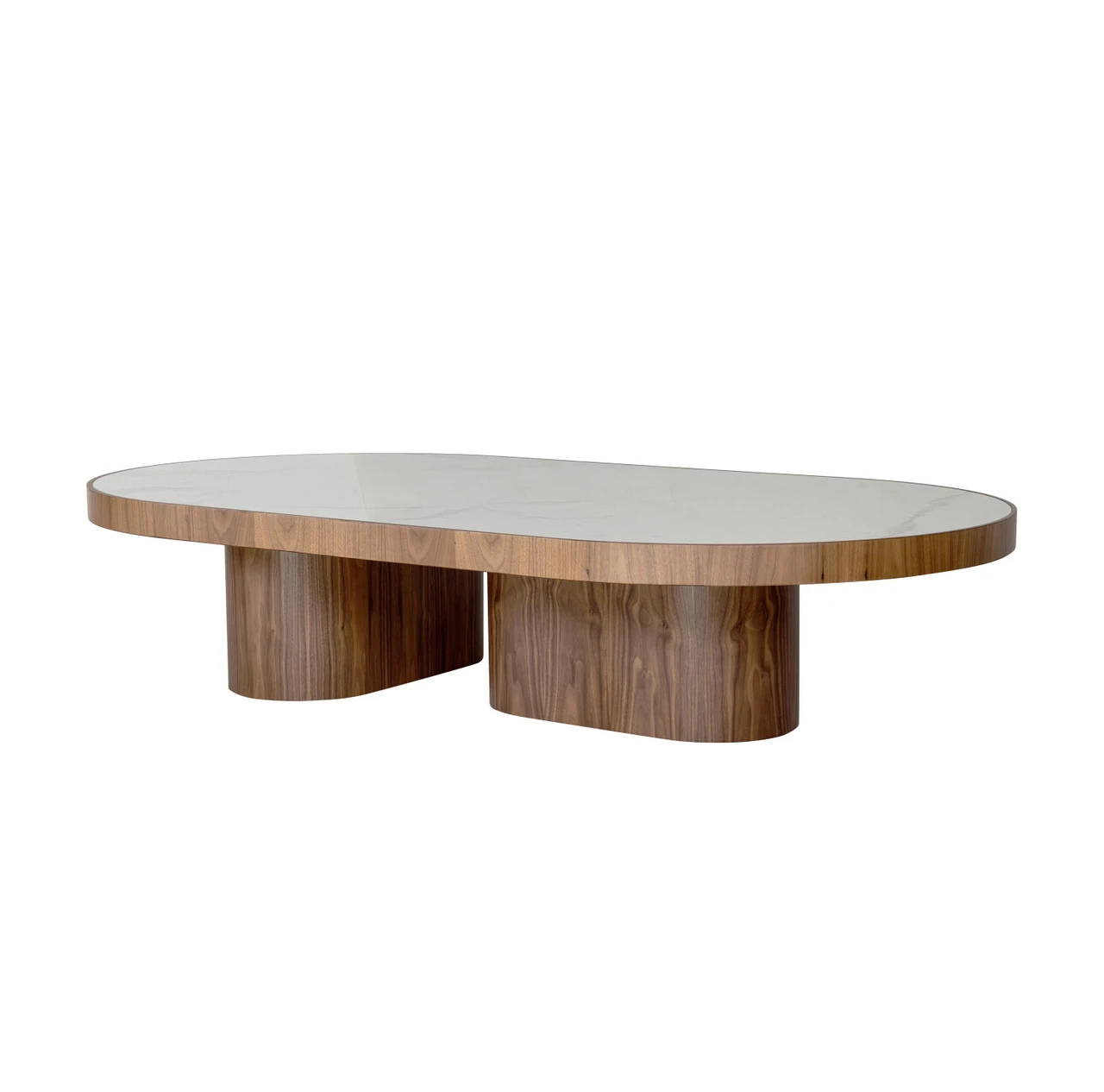 Oval ceramic coffee table