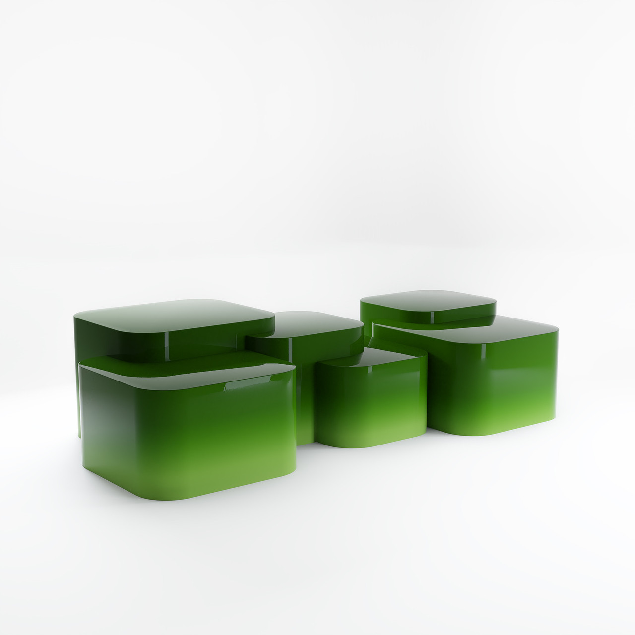 Platea Green Cascade Coffee Table Stylish and Elegant Design