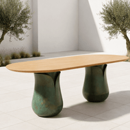 Where Patina Meets Precision: The Design Logic of a Sculptural Outdoor Dining Table