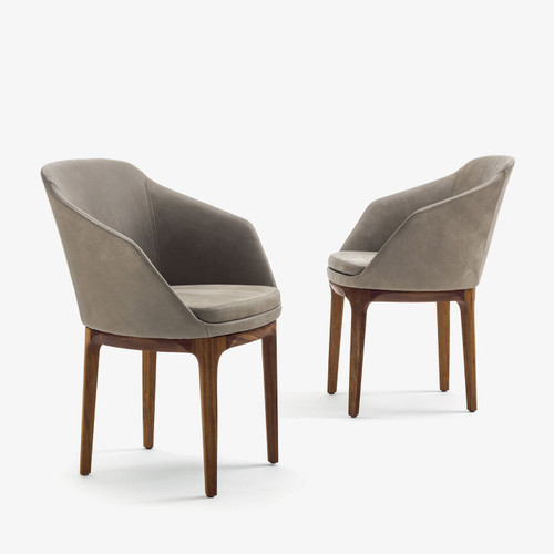 Arm Chair with wood base