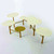 Pebble Table with Laquered Tops