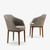Arm Chair with wood base