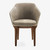 Arm Chair with wood base