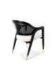 Wormley Brass Dining Chair Black