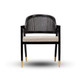 Wormley Brass Dining Chair Black