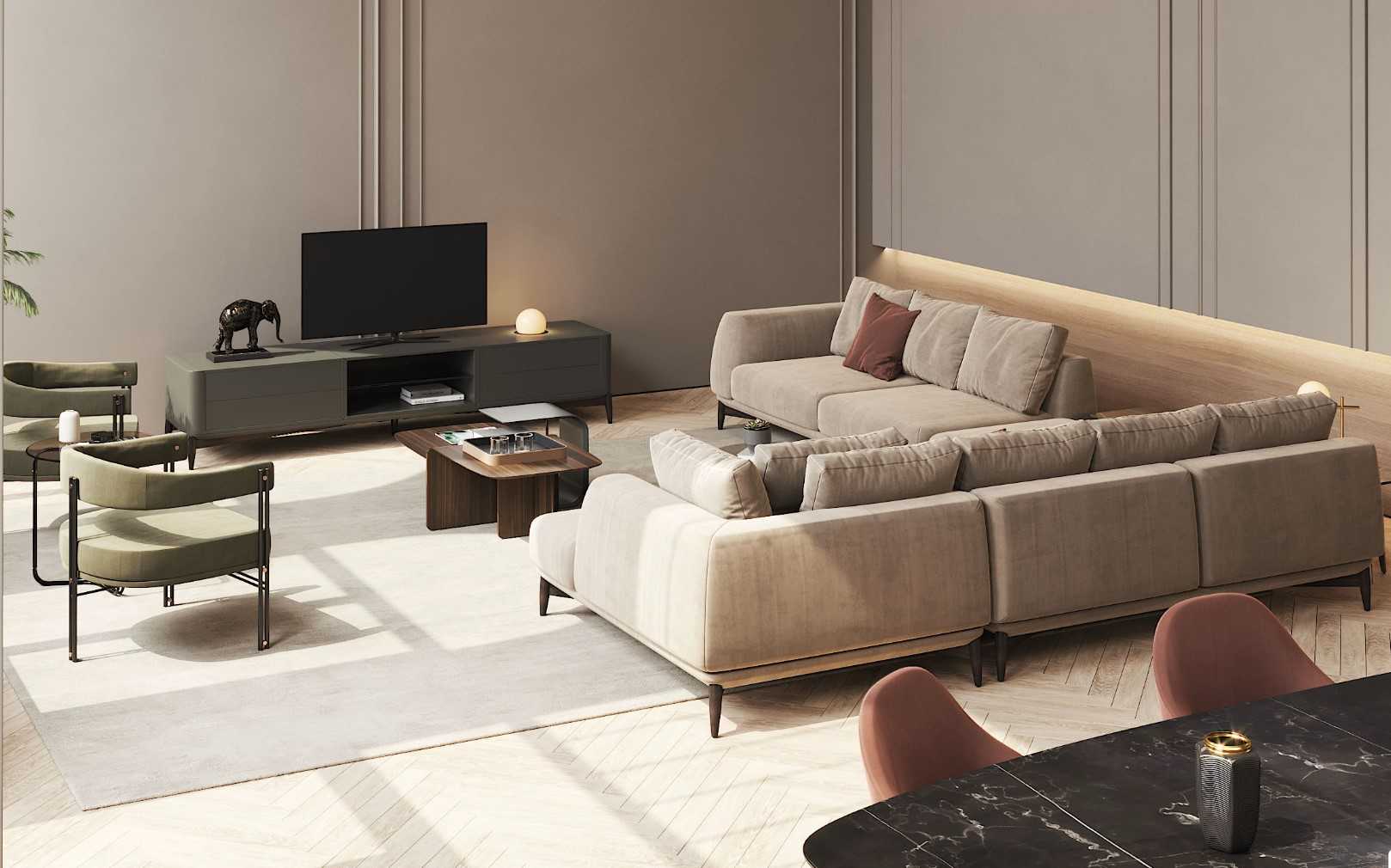 Solid Wood TV Stand | Bonsai Smoked Glass Luxury Media Unit