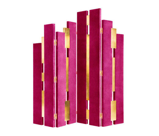 Velvet folding screen