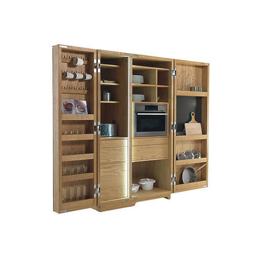 Cambusa cook solid wood cabinet - Cookware storage or coffee bar