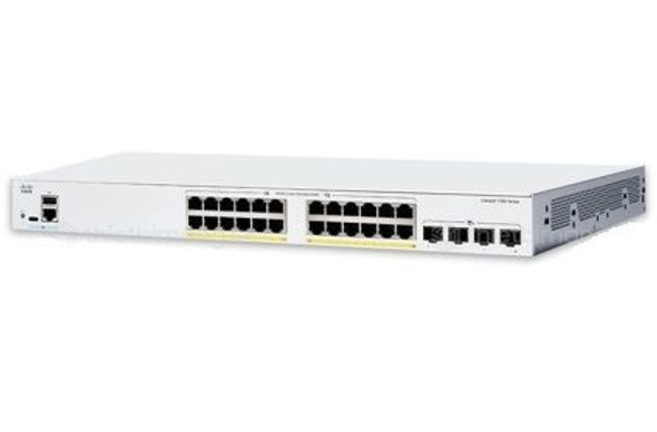 Cisco Catalyst 1300 24-Ports 10/100/1000 + 4 x 10/100/1000/2500/5000/10000 SFP+ PoE+ Layer 3 Managed Rack-Mountable Network Switch