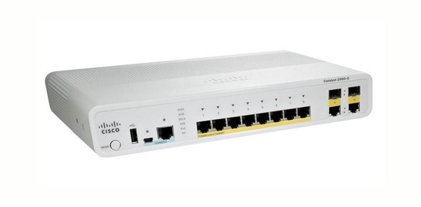Cisco Catalyst 2960C 8-Ports 10/100/1000Base-T RJ-45 PoE Manageable L2 Switch