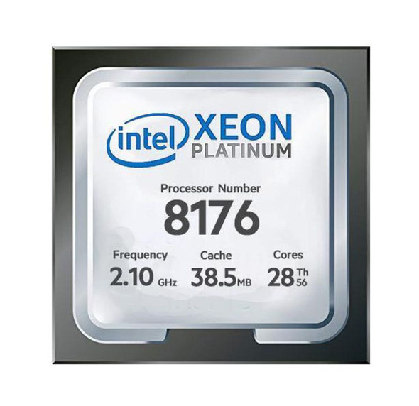 Dell 2.10GHz 10.40GT/s UPI 38.5MB L3 Cache Socket LGA3647 Intel Xeon Platinum 8176 28-Core Processor