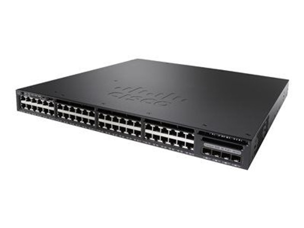 Cisco Catalyst 3650-48F 48-Ports 10/100/1000Base-T RJ-45 PoE+ Manageable Layer4 RM 1U and Desktop Switch