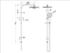 Dolce Combo Top Inlet New Shower Rail Set Tap (Gunmetal) - 14150