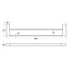 Flores Double Towel Rail 800 mm Brushed Nickel