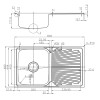 Otus Left Single Bowl & Drainer 800 x 480 x 178mm Kitchen Sink