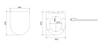 SLIM TOILET SEAT - SOFT CLOSE - GLOSS WHITE (SC805) FOR 022, 022R, 025, 023, 105T