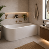 Clifton 1700 Right Corner Bath Gloss White