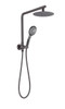 Montella Shower Rail Set Gun Metal (250mm Shower Head)