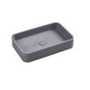 Cuneo 506x326x100mm Rectangular Concrete Basin (Inc. Waste) French Grey