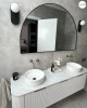 BONDI SATIN WHITE FLUTED WALL HUNG CURVE VANITY ONLY
